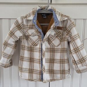 Eddie Bauer Kids Boy 2t Plaid Fleece Lined Jacket